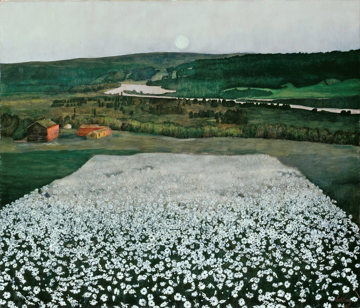 Bloemenweide in het noorden door Harald Oscar Sohlberg