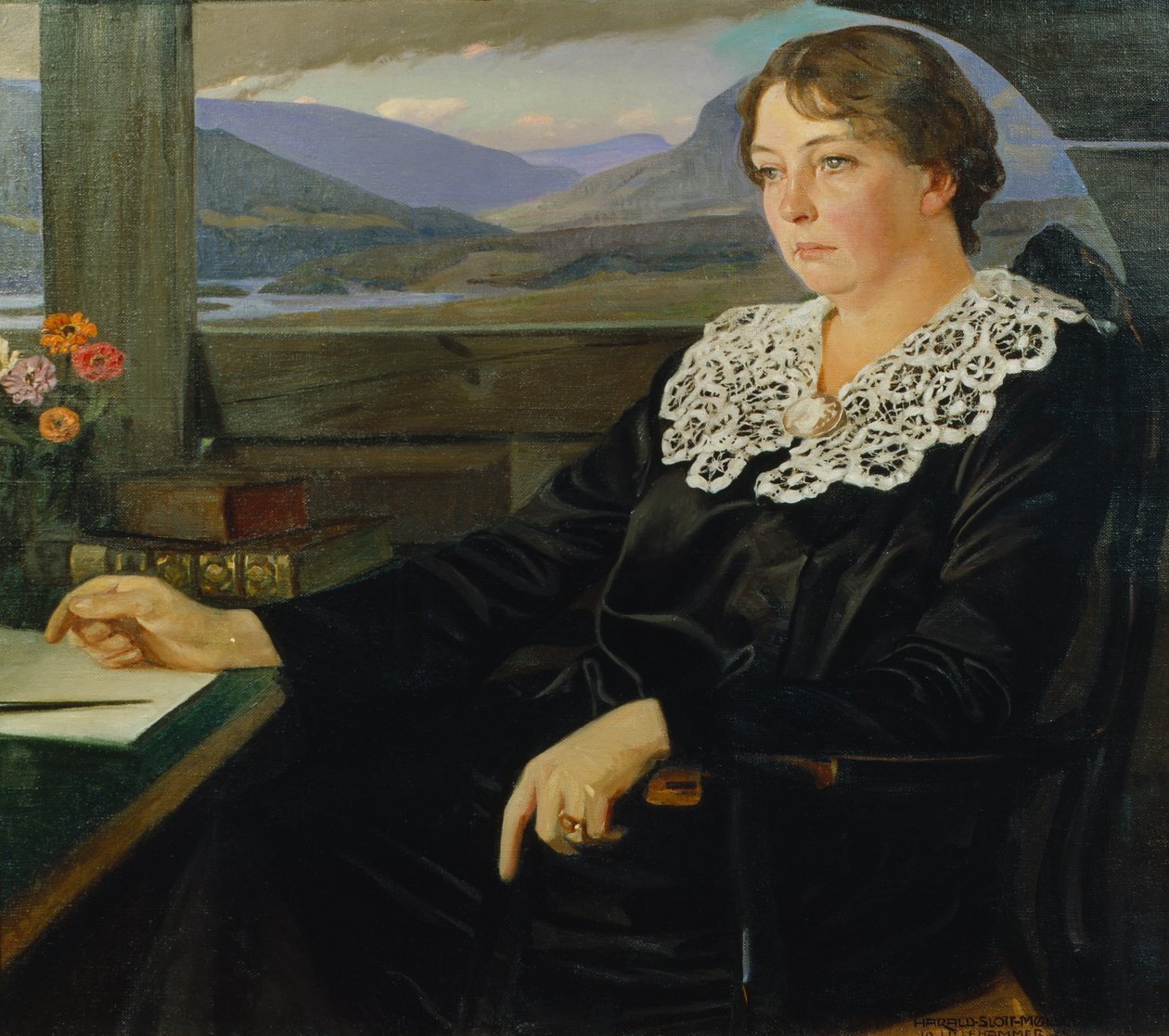 Auteur Sigrid Undset door Harald Slott Moller