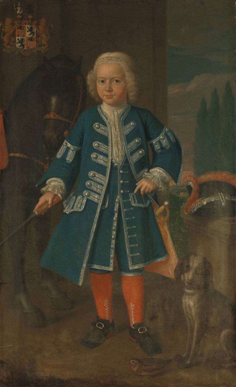 Portret van Diederik van Hemert, Heer van Babyloniënbroek op zesjarige leeftijd door Harmanus Serin