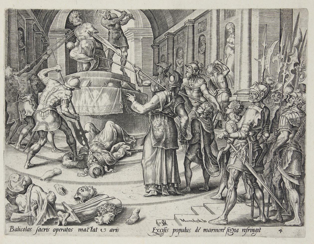 De vernietiging van het huis van Baäl door Harmen Jansz. Muller
