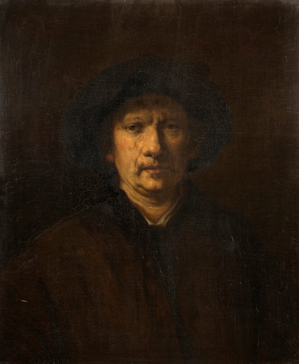 Kopie van een zelfportret, 19e eeuw door Rembrandt van Rijn