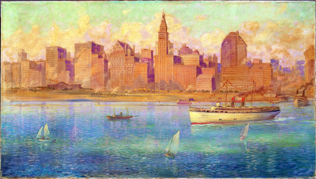 Oever van het meer, Chicago door Harold Harrington Betts