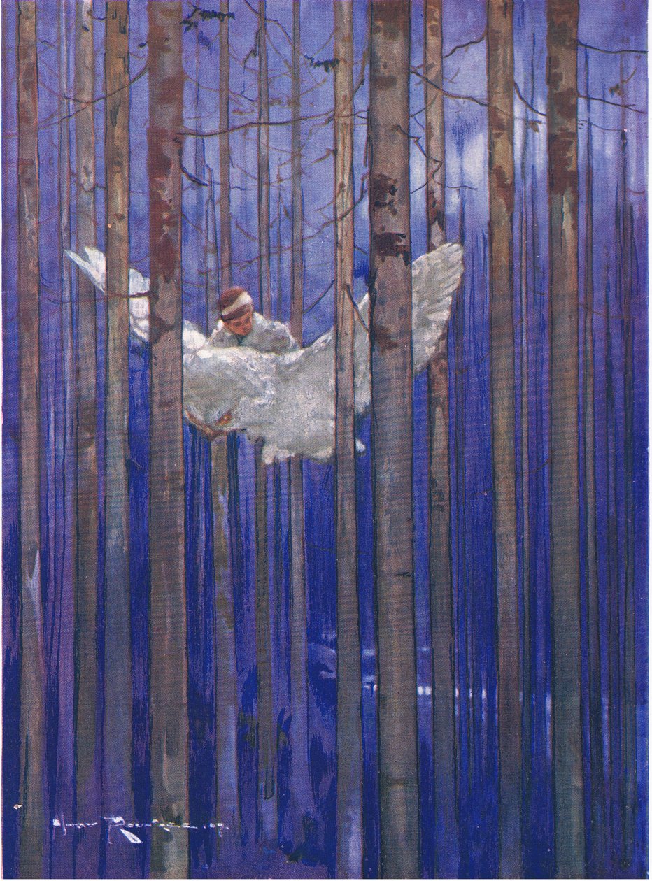 De uil en Gilbert hadden prachtige ritten in het maanlicht (uit Het Bos Weeskind) door Harry Rountree