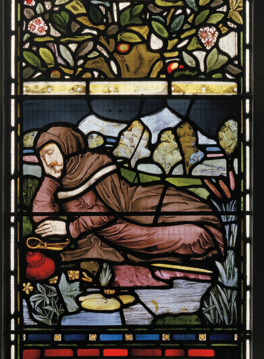 De Dichter Langland Slapend, Piers Ploughman door Harry Burrow