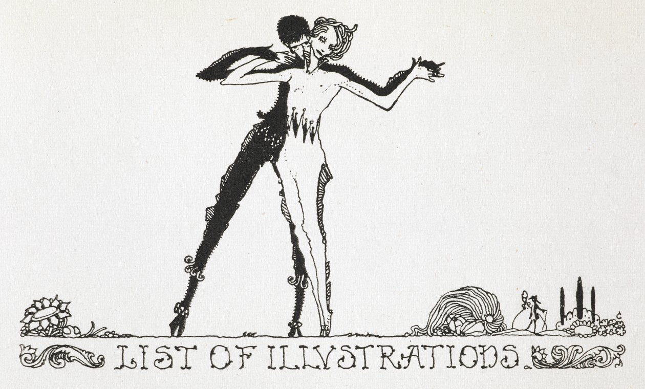 Een man en vrouw dansen. door Harry Clarke