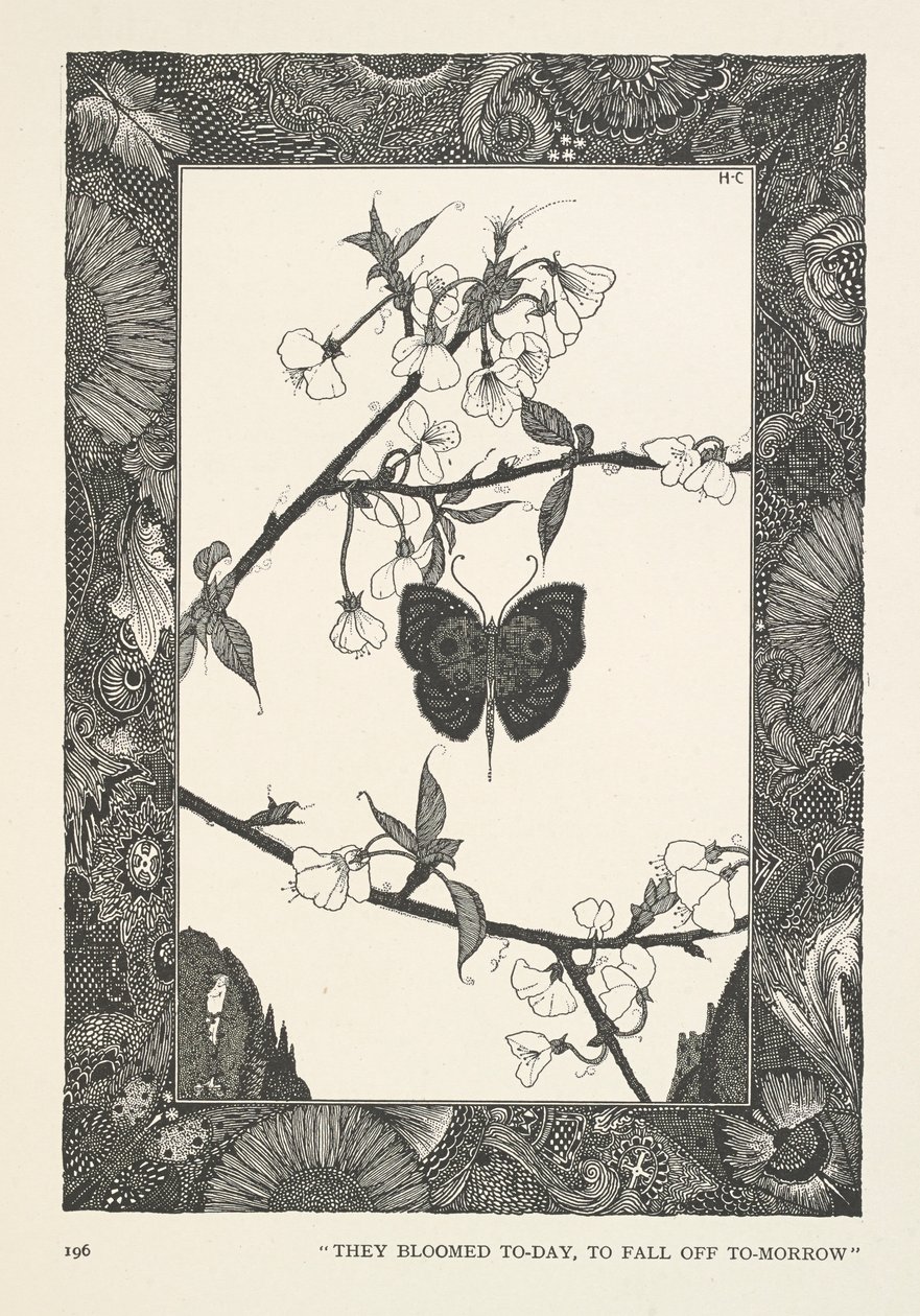 De vlinder. Ze bloeiden vandaag, om morgen af te vallen. door Harry Clarke