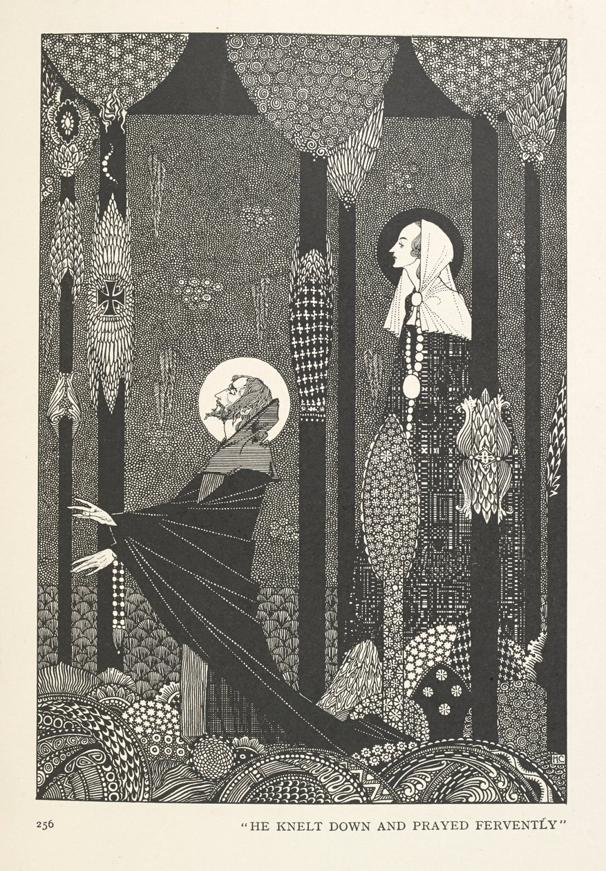De dochter van de moeraskoning. Hij knielde neer en bad vurig door Harry Clarke