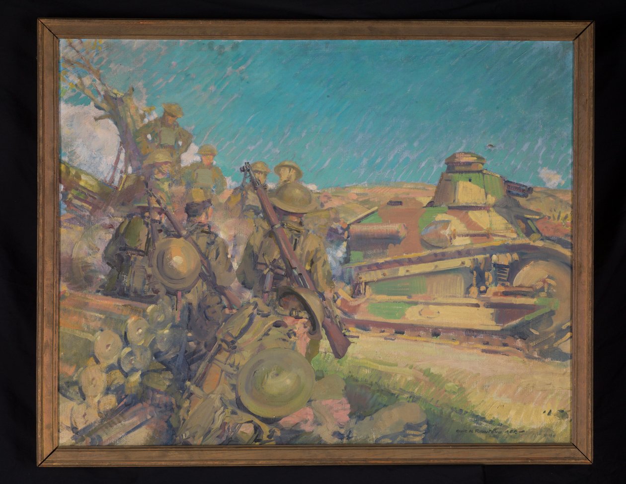 Terug van de strijd, c.1918 (olieverf op doek) door Harry Everett Townsend