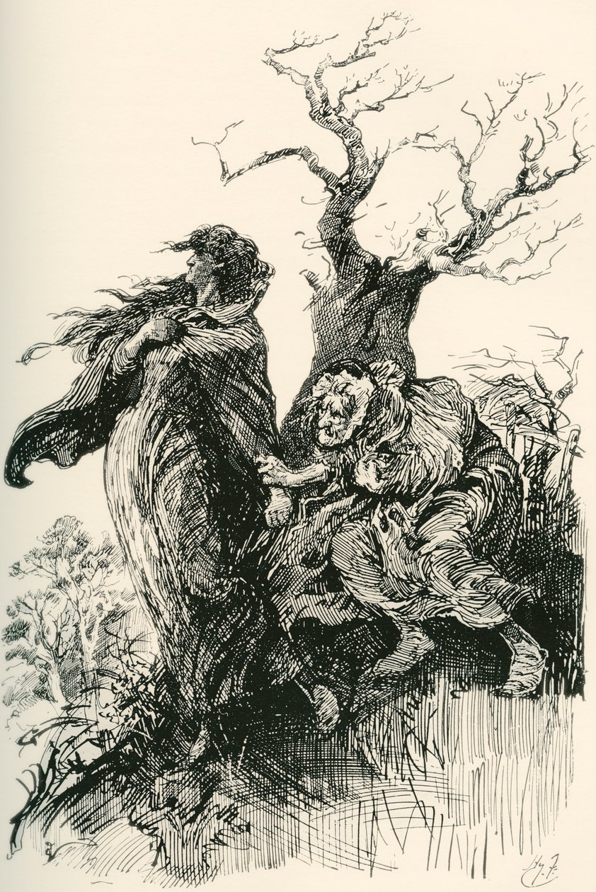 Alice Brown en haar moeder door Harry Furniss
