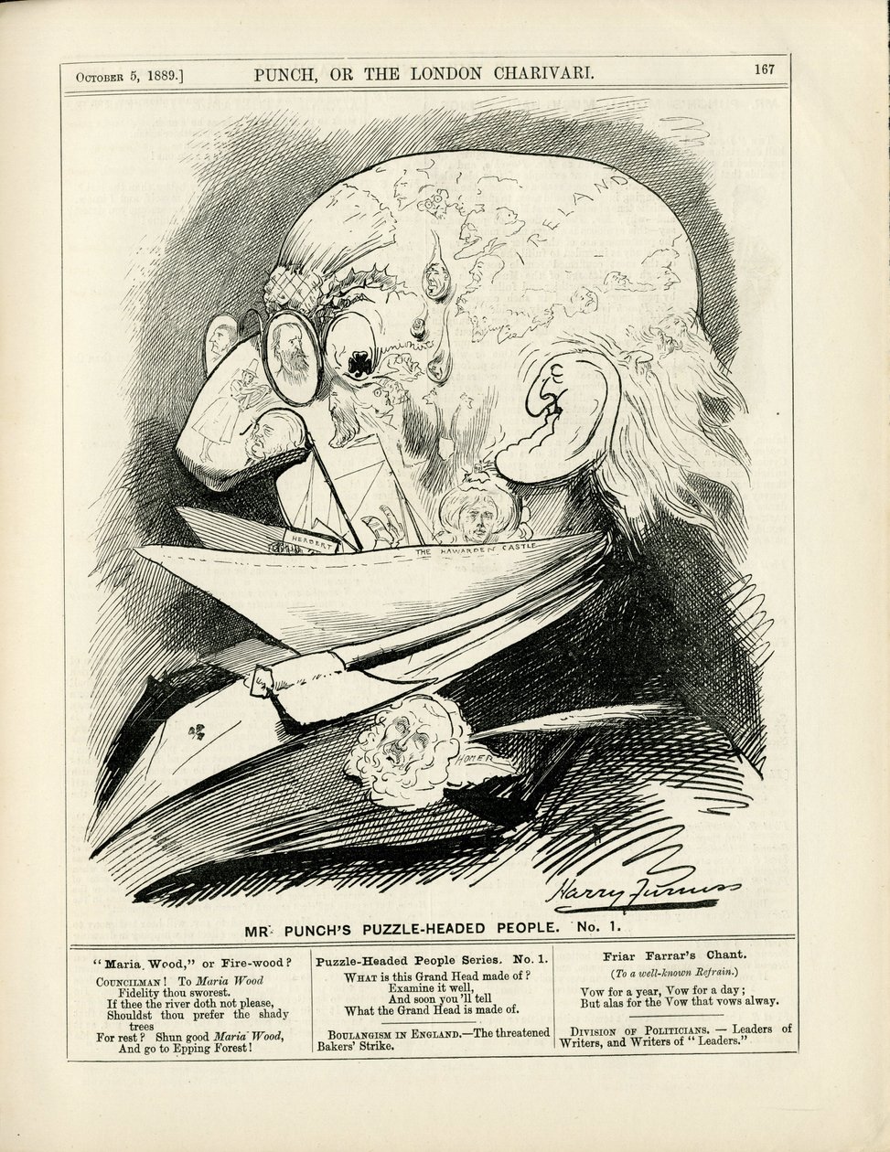 Illustratie van Harry Furniss (1854-1925) in Punch door Harry Furniss