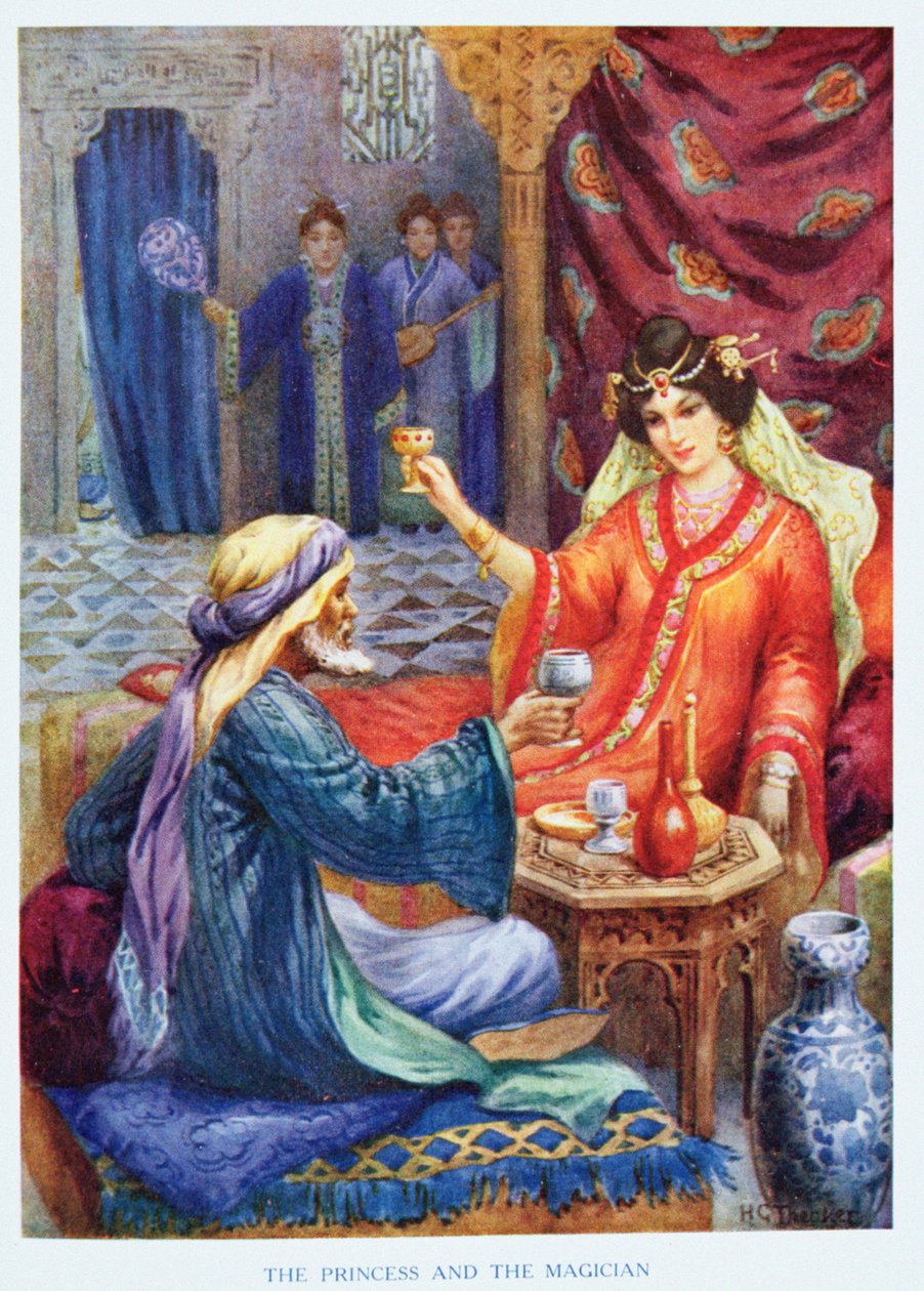 De prinses en de tovenaar, illustratie uit 