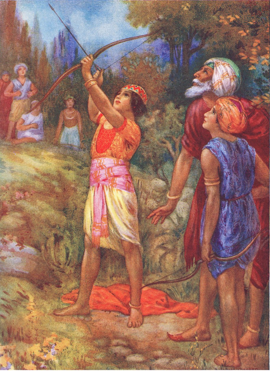 "Schreeuw dan," riep de oude man met tegenzin. Van de Avontuurlijke Broeders, illustratie uit 
