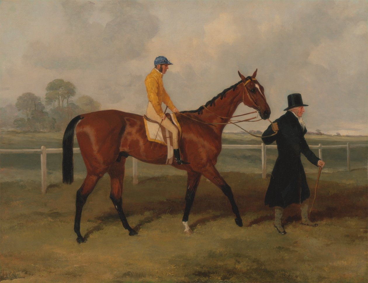 Sir Tatton Sykes leidt het paard 
