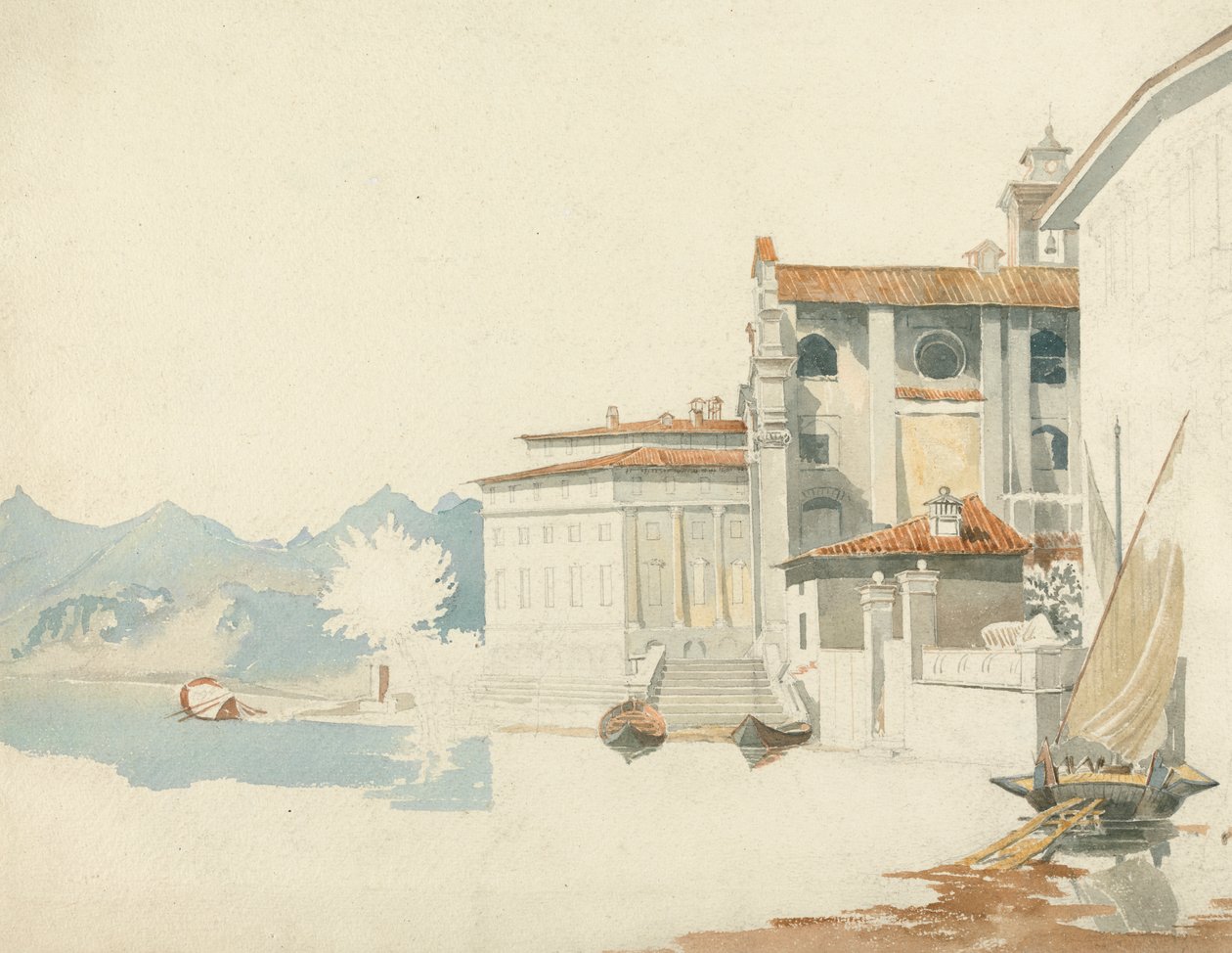 Aan de Oevers van een Italiaans Meer door Harry John Johnson