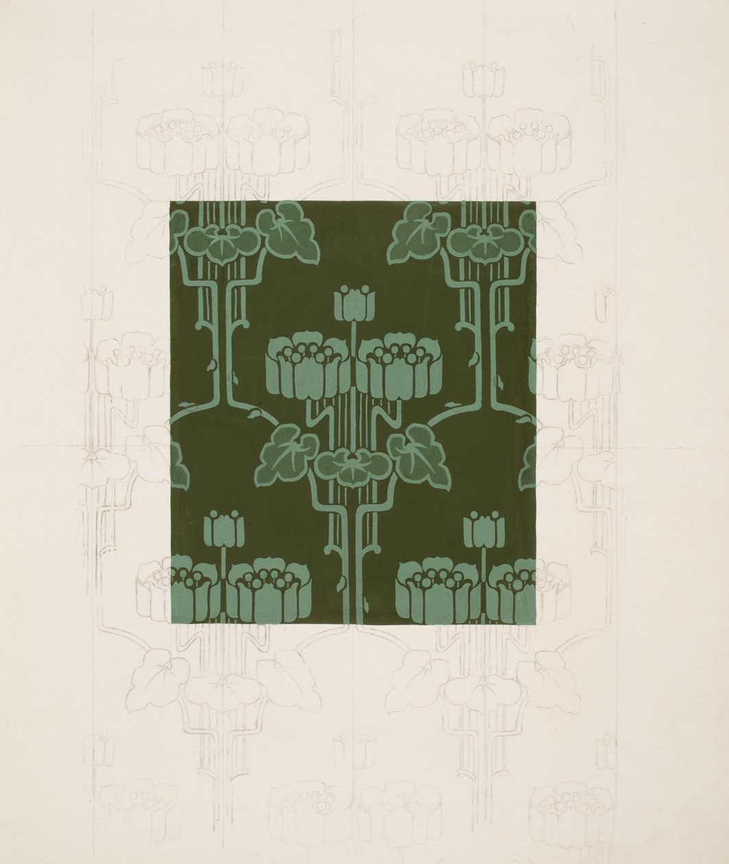 Ontwerp met bloemen en bladeren door Harry Napper
