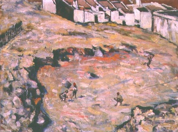 De cricketwedstrijd door Harry Stratford Caldecott
