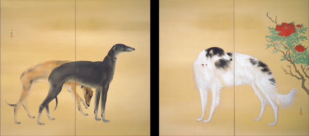 Honden uit Europa door Hashimoto Kansetsu