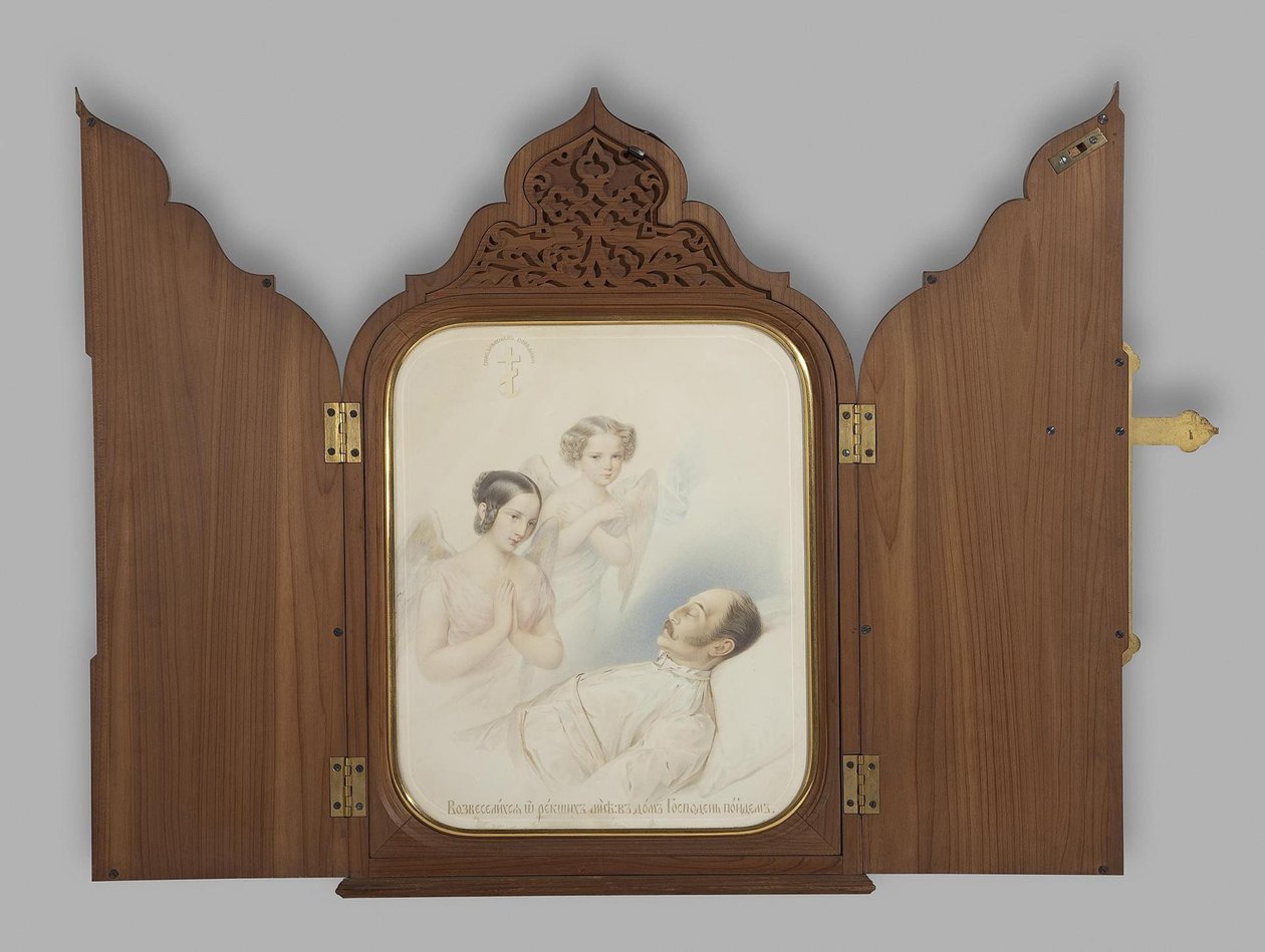 Keizer Nicolaas I op het sterfbed, 1855 door Hau