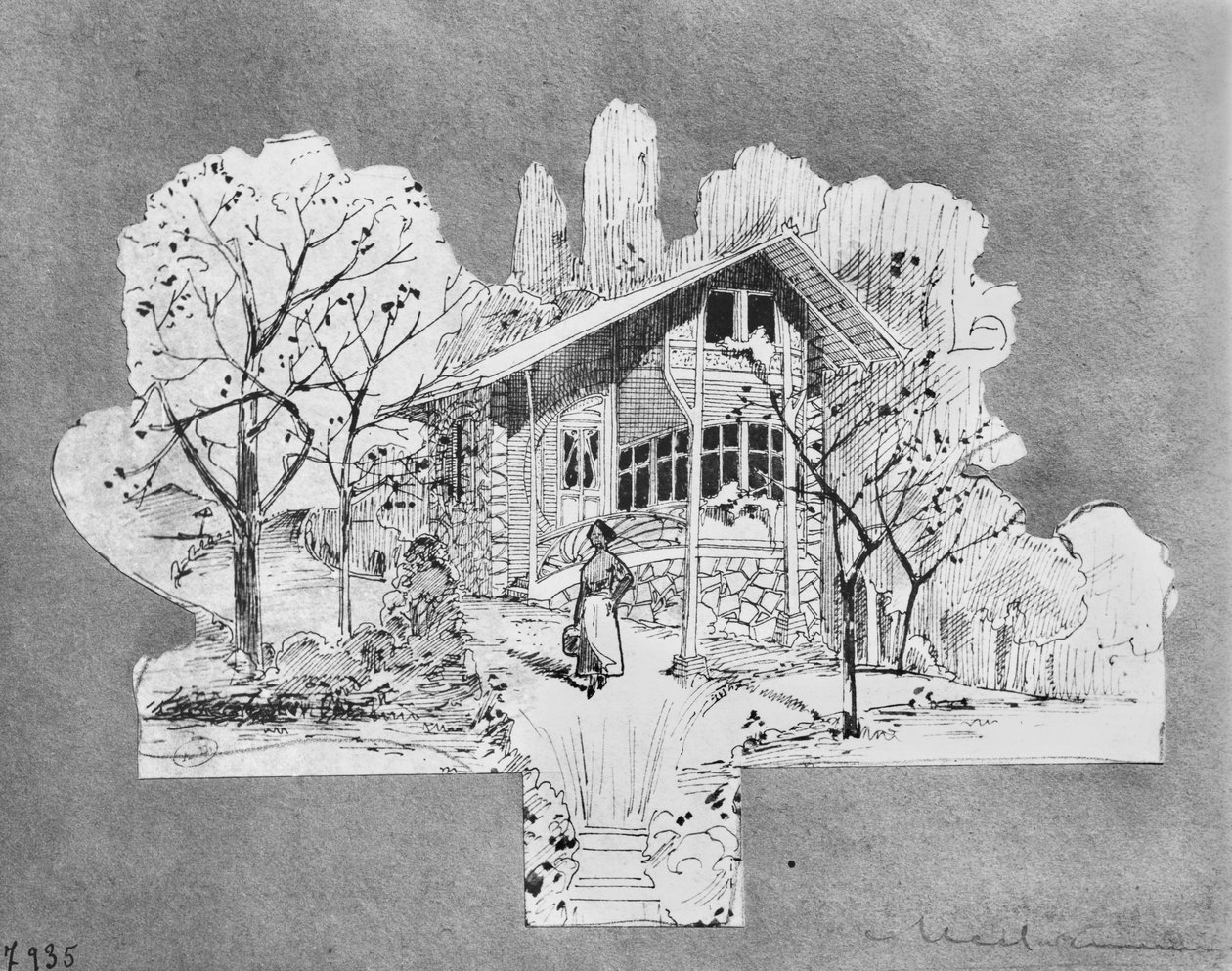 Project voor een villa, La Maisonnette door Hector Guimard