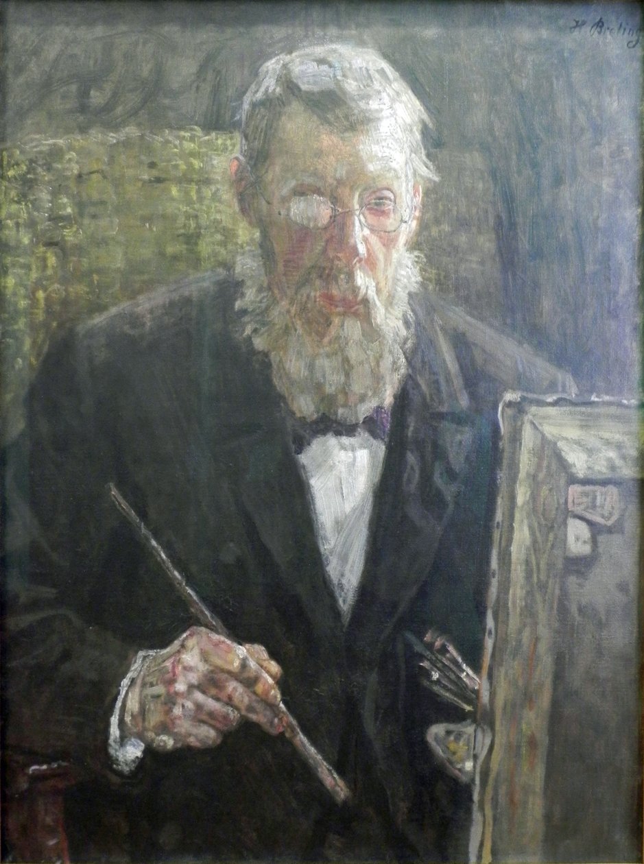 Zelfportret voor ezel door Heinrich Breling