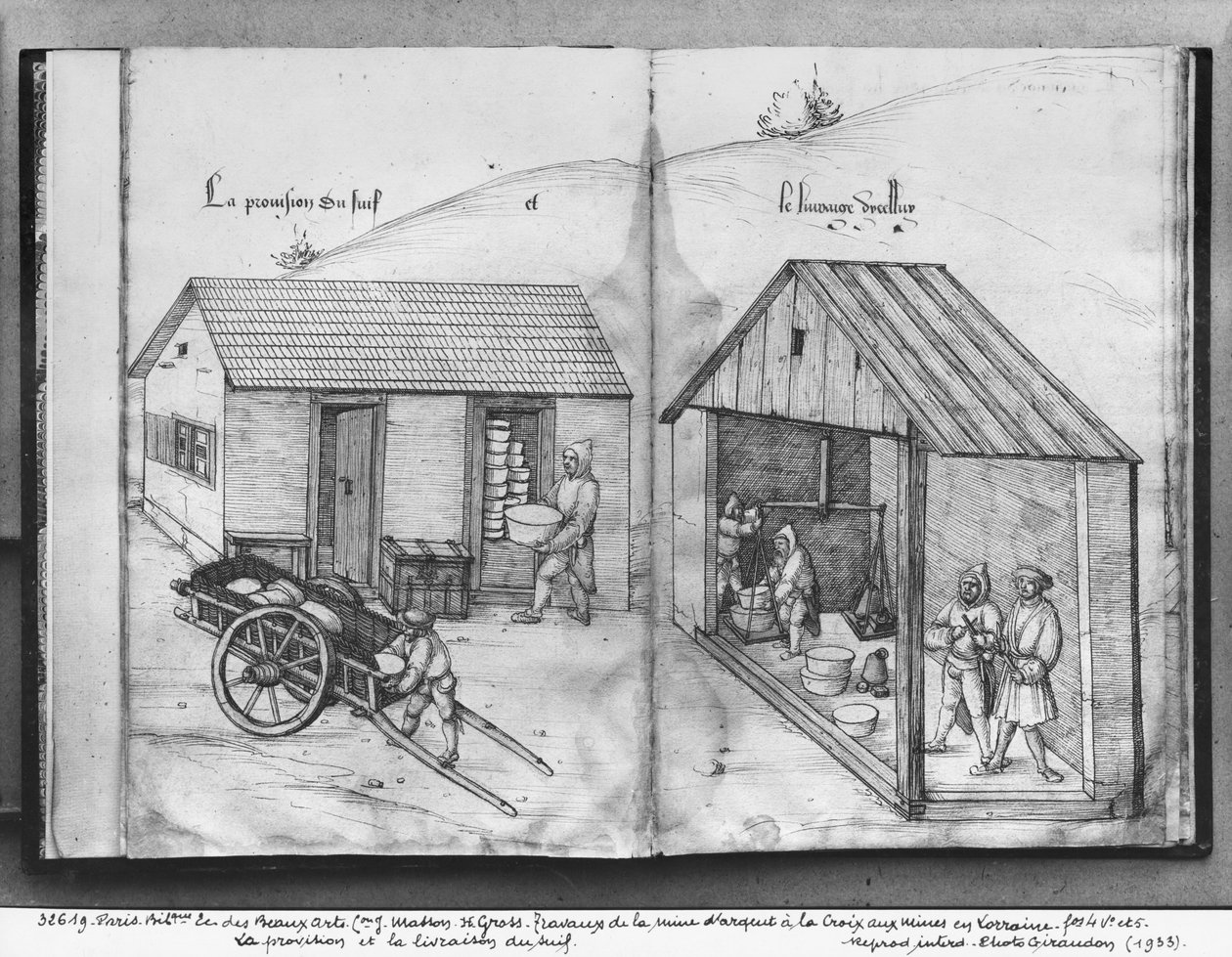Zilvermijn van La Croix-aux-Mines, Lorraine, c.1530 door Heinrich Gross or Groff