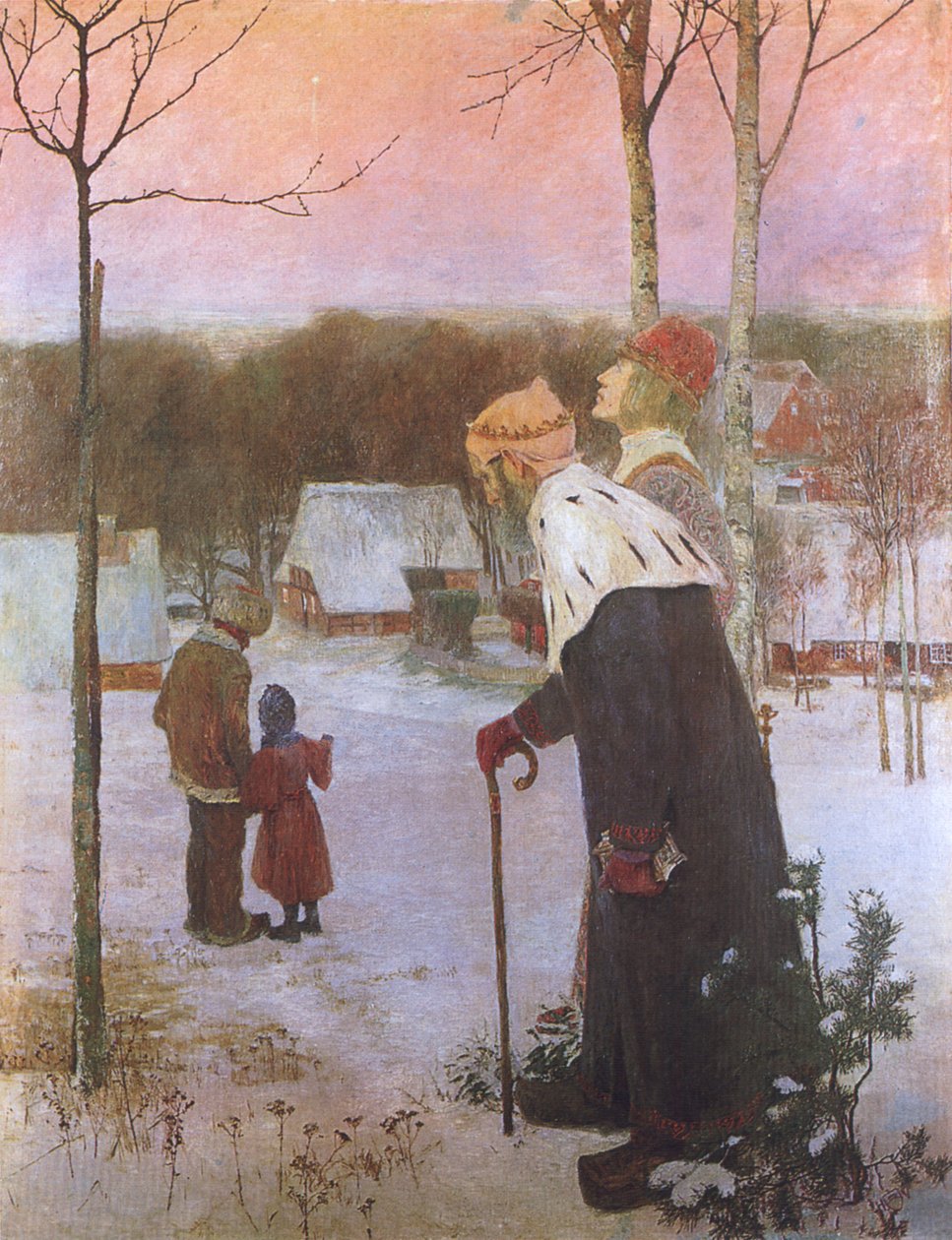 Winterverhaal (De Drie Koningen) door Heinrich Vogeler