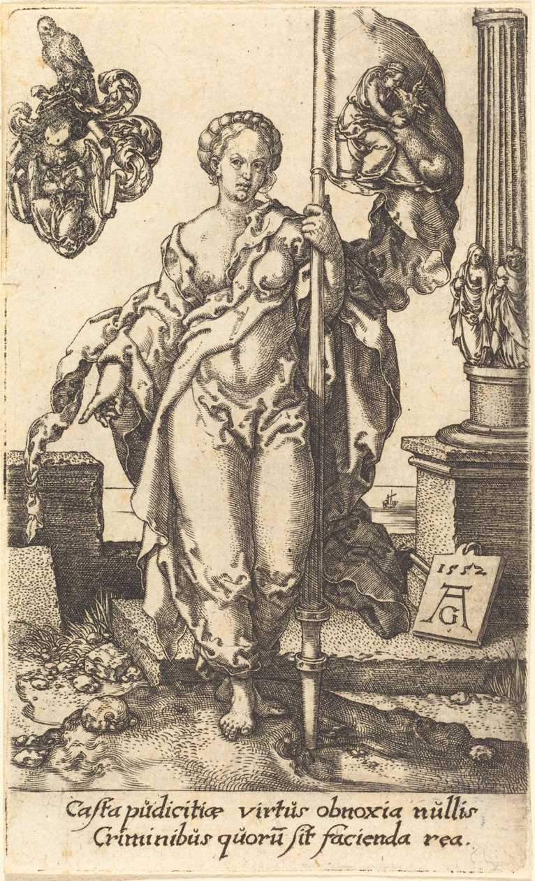 Kuisheid, 1552 door Heinrich Aldegrever