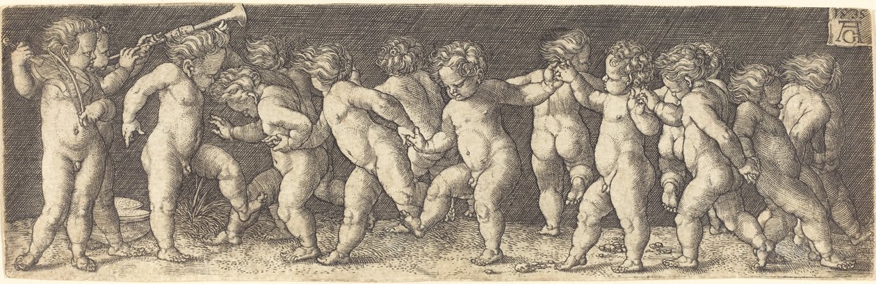 Dansende kinderen door Heinrich Aldegrever