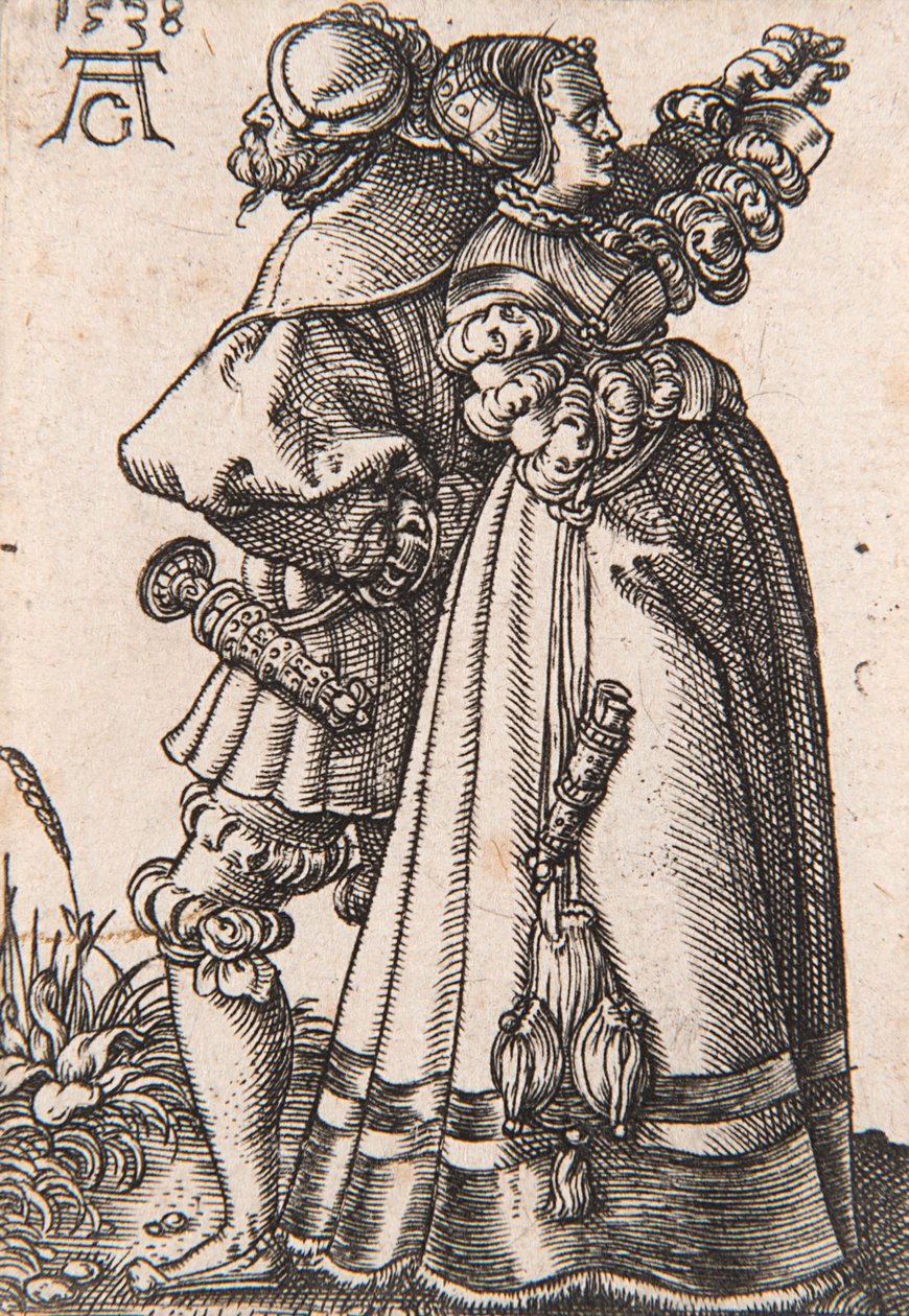 Uit de serie De Kleine Bruiloftsdansers door Heinrich Aldegrever