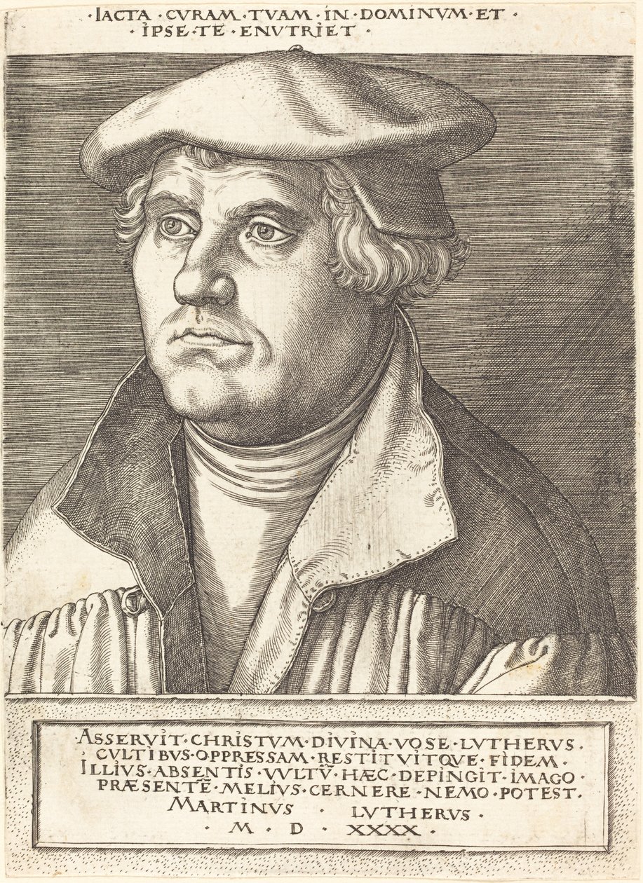 Maarten Luther door Heinrich Aldegrever
