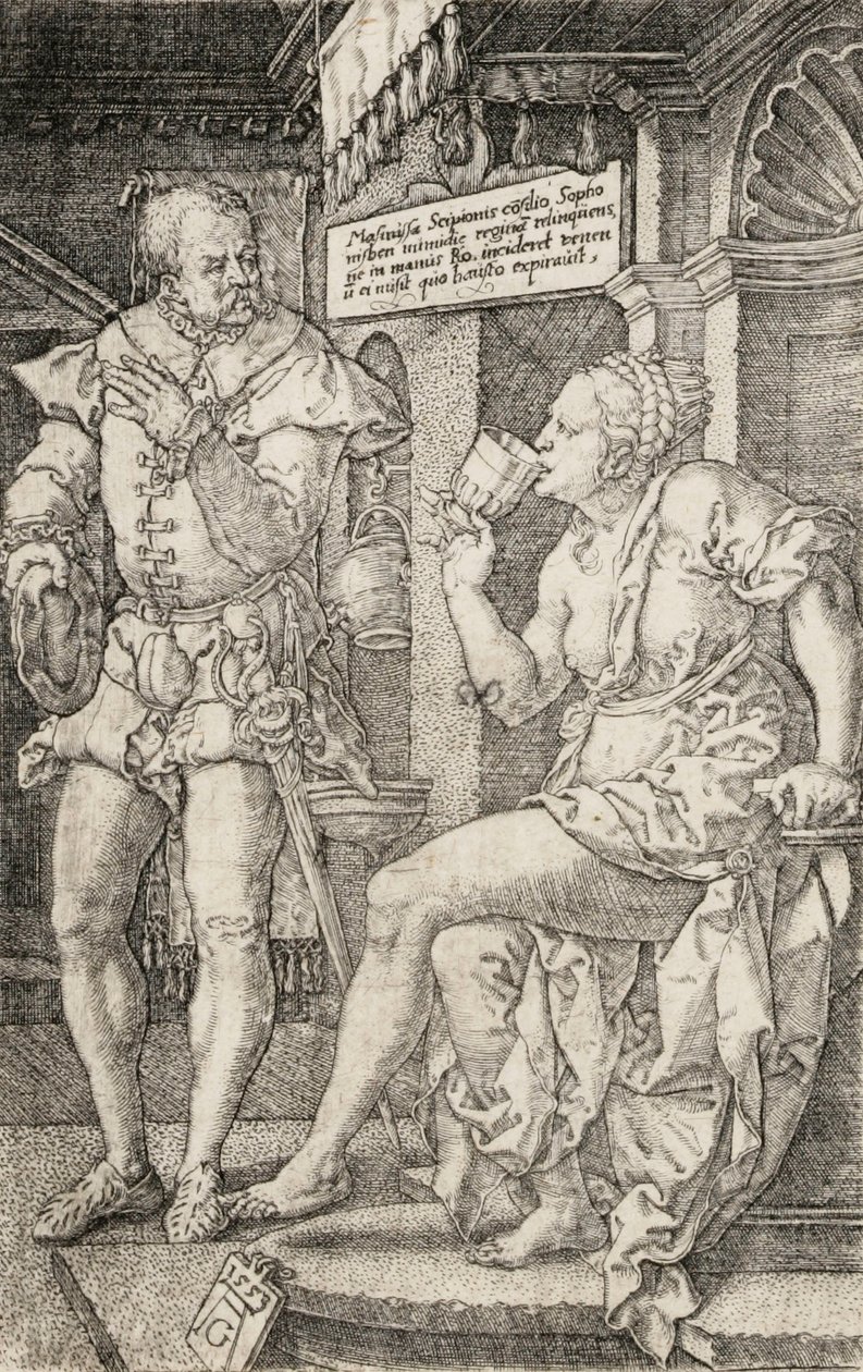 Sophonisbe door Heinrich Aldegrever