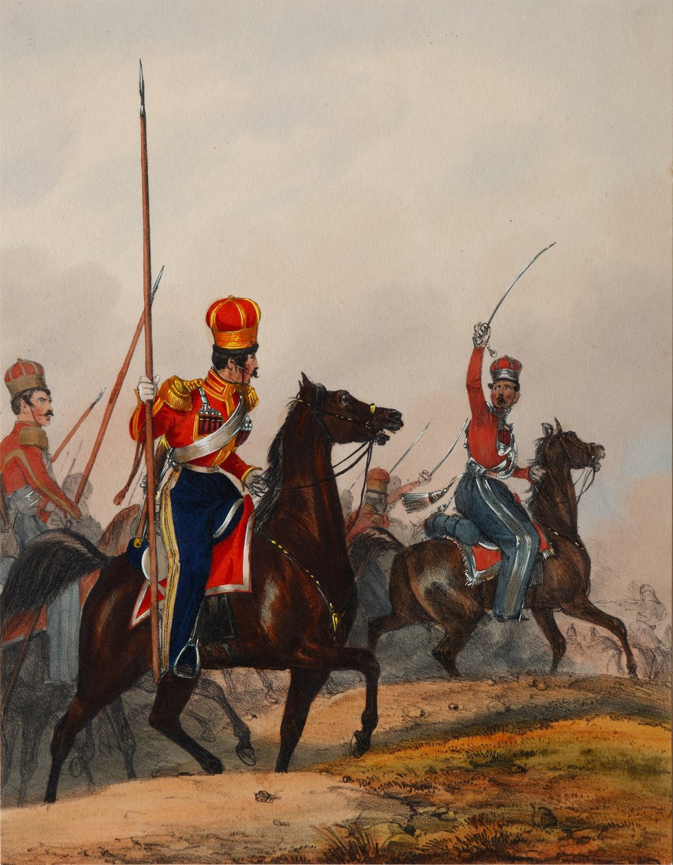 Het Krim-Tataarse Levenswacht Eskadron, 1840s door Heinrich Ambros Eckert