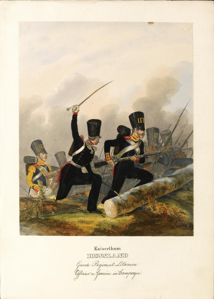 Het Litouwse Lijfwachtregiment, ca. 1838 door Heinrich Ambros Eckert