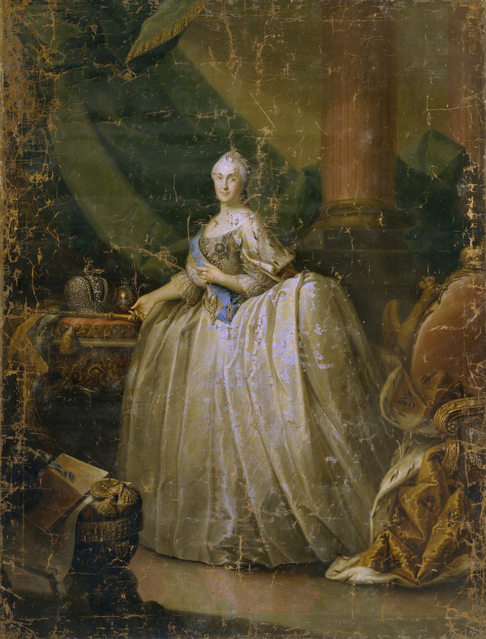Portret van keizerin Catharina II, 1765 door Heinrich Buchholz
