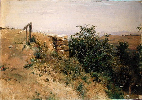 Italiaans Landschap door Heinrich Dreber