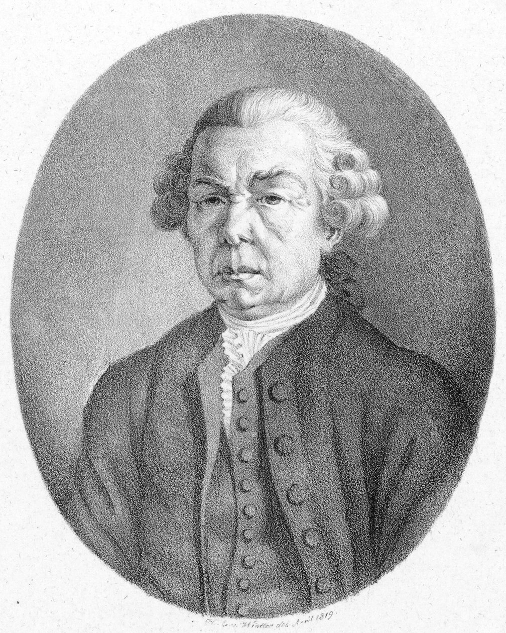 Afgebeelde persoon:  Franz Xaver Richter door Heinrich Eduard Winter