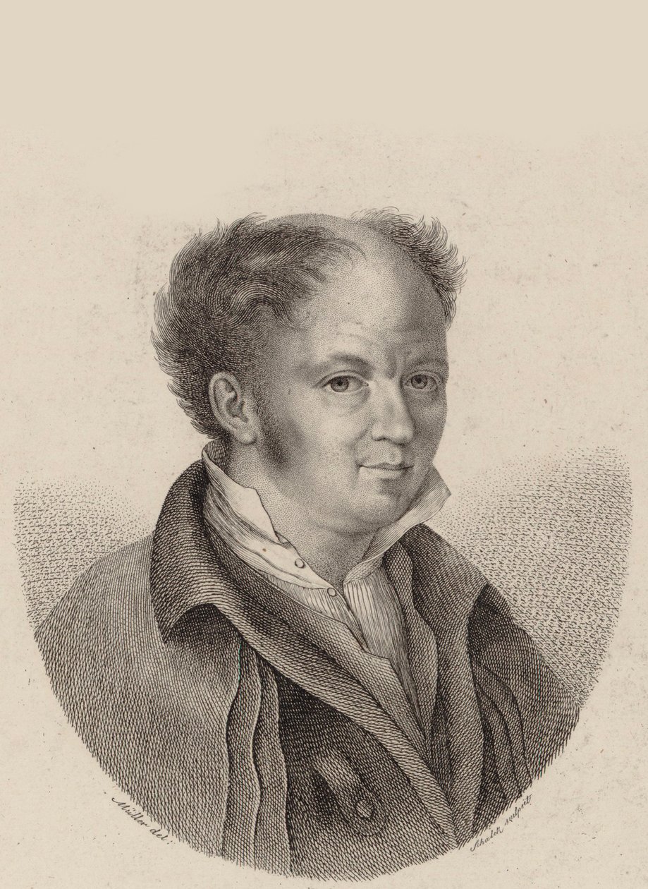 Portret van de Componist Gottfried Weber 1779-1839, ca. 1820 door Heinrich Franz Schalck