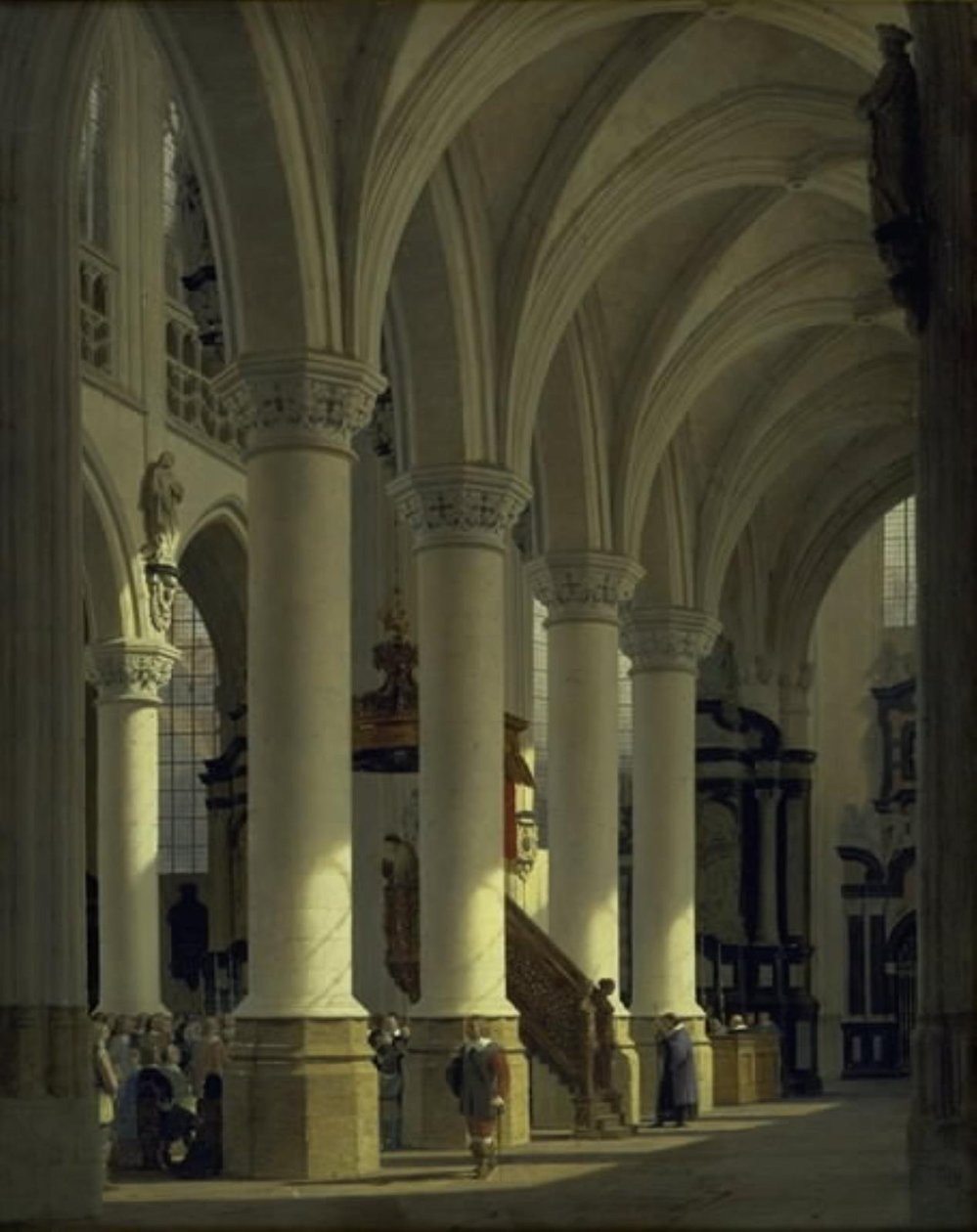 De kerk van St. Sablon in Brussel door Heinrich Hansen