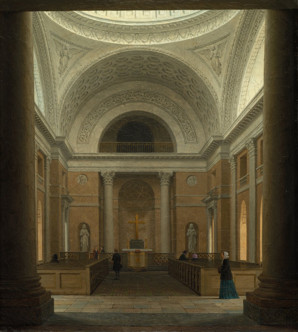 De Slotskirken van Christiansborg, Kopenhagen, ca. 1850s door Heinrich Hansen