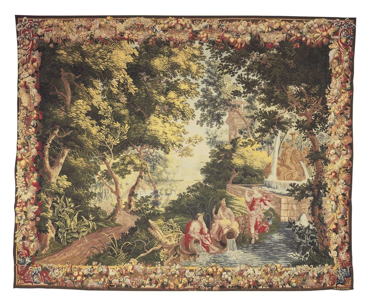 Een Brusselse mythologische wandtapijt uit de serie Diana & Callisto, c. 1680-1710 door Heinrich II Reydams