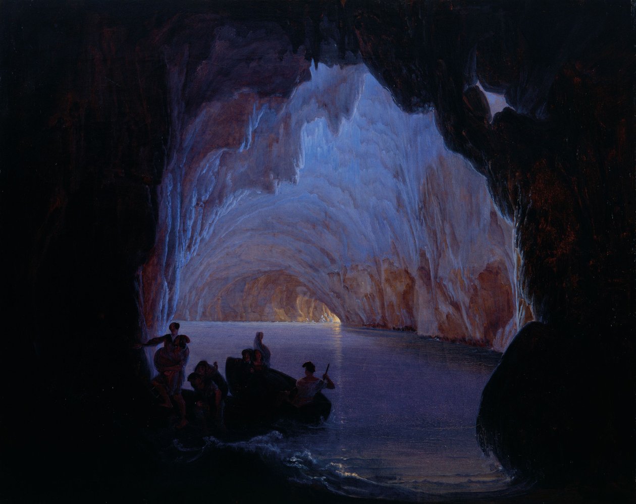 De Blauwe Grot bij Capri door Heinrich Jakob Fried