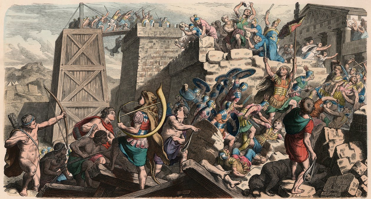 Oud Rome: Militaire, bestorming van een stad door Heinrich Leutemann