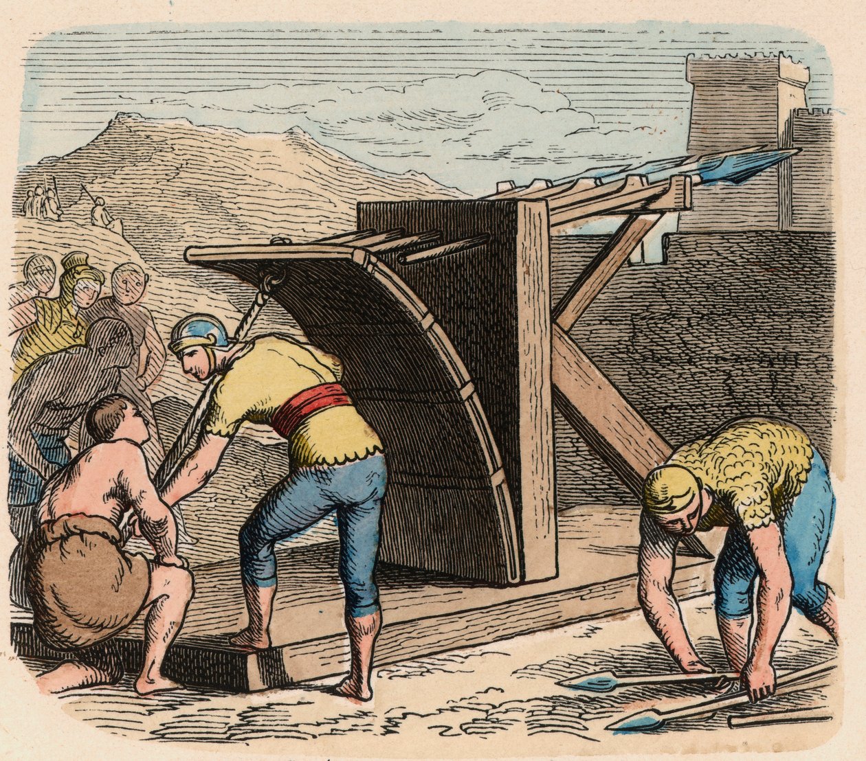 Oud Rome: Wapens, Ballista, machine gebruikt tijdens belegering door Heinrich Leutemann