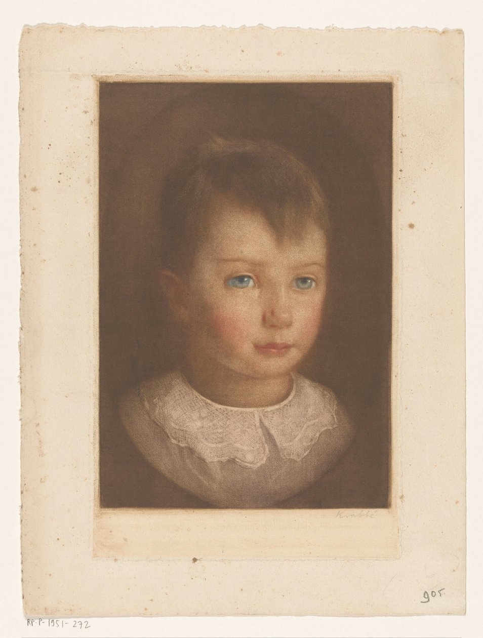 Portret van een onbekende jongen door Heinrich M. Krabbé
