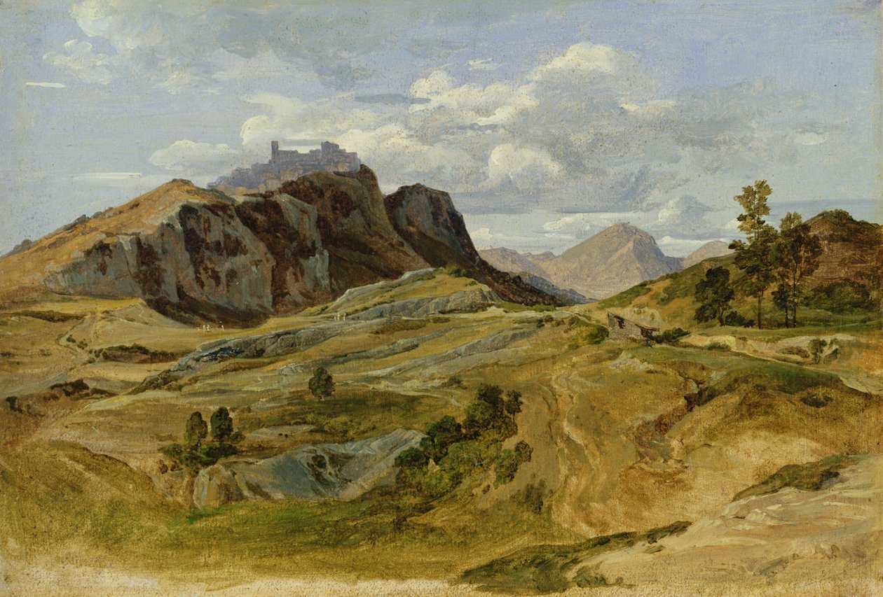 Landschap in Civitella, 1822 door Heinrich Reinhold