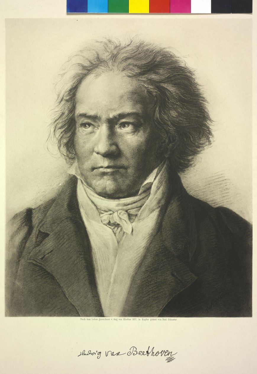 Ludwig van Beethoven door Heinrich Rudolf Schuster