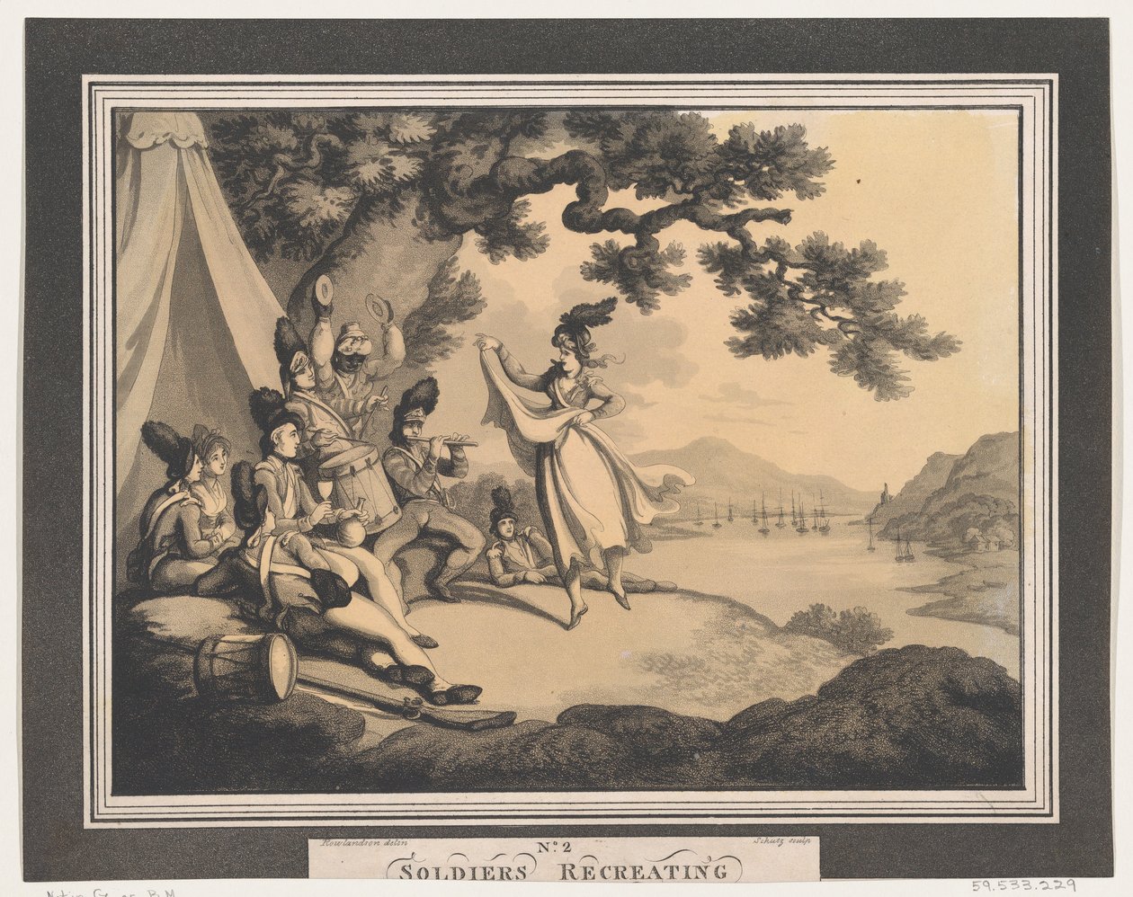 Soldaten Recreëren, 1 april 1798 door Heinrich Schutz