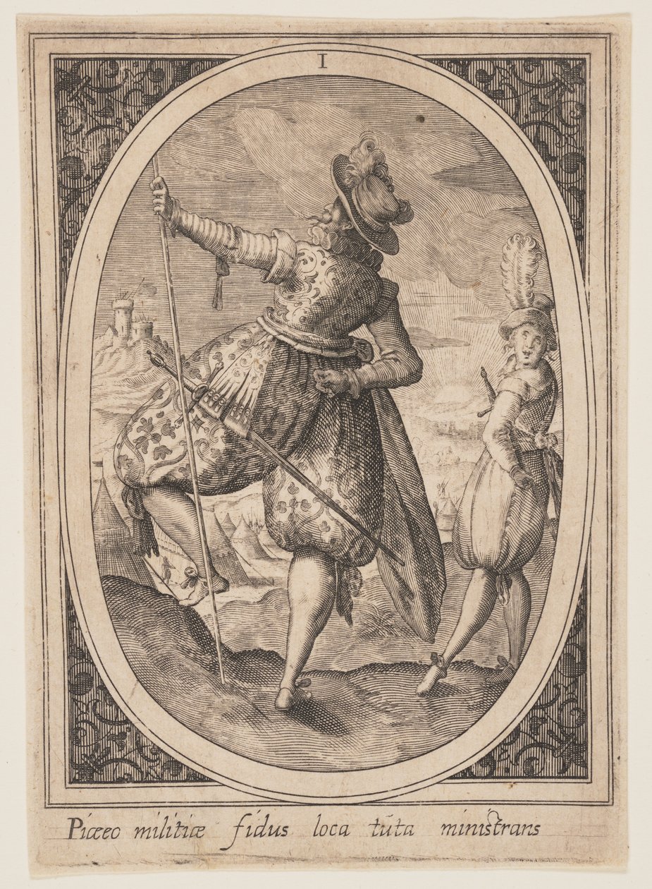 Plaat 1 van Militaire figuren door Heinrich Ulrich