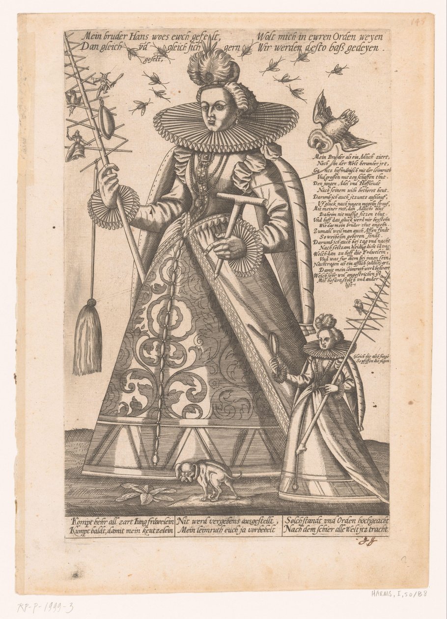 Lijmstokloopster door Heinrich Wirich
