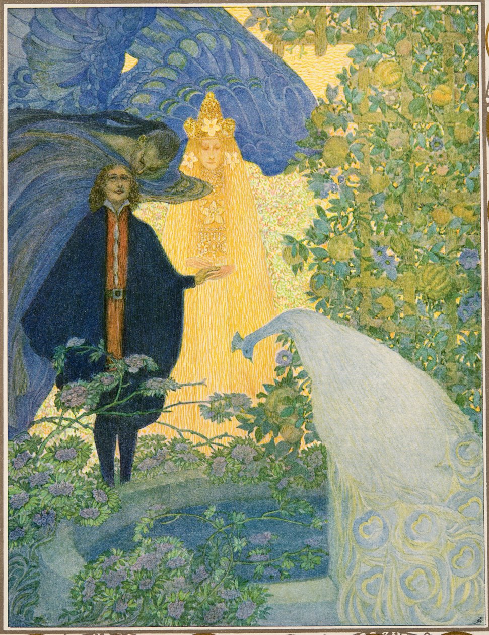 De Tuin van het Paradijs uit Verhalen van Hans Christian Andersen, uitgegeven 1911 door Heinrich and Urban Lefler